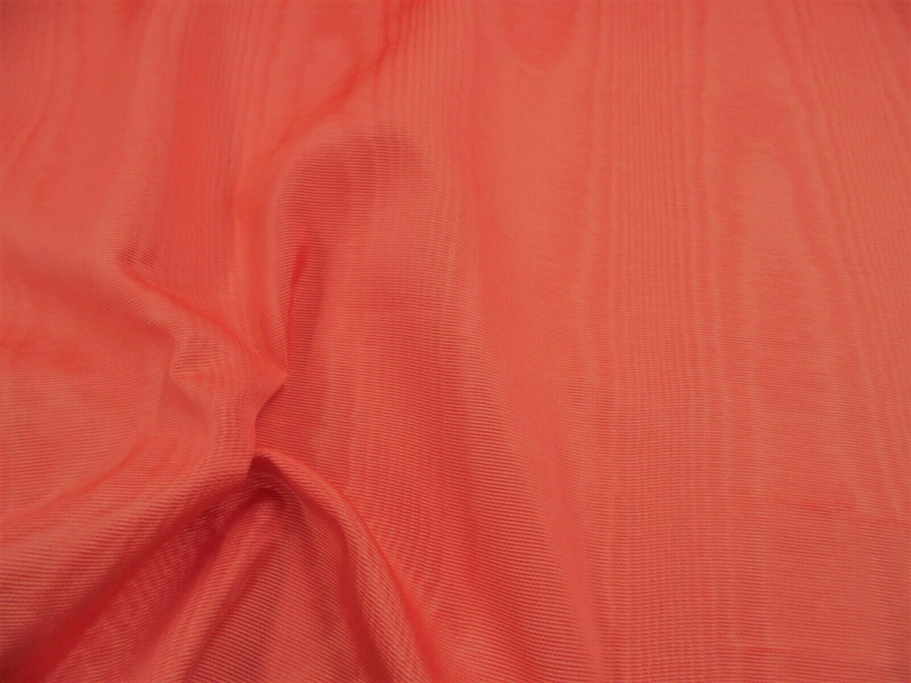 Discount Fabric Moire` Bengaline Faille Bright Coral Pink QQ33