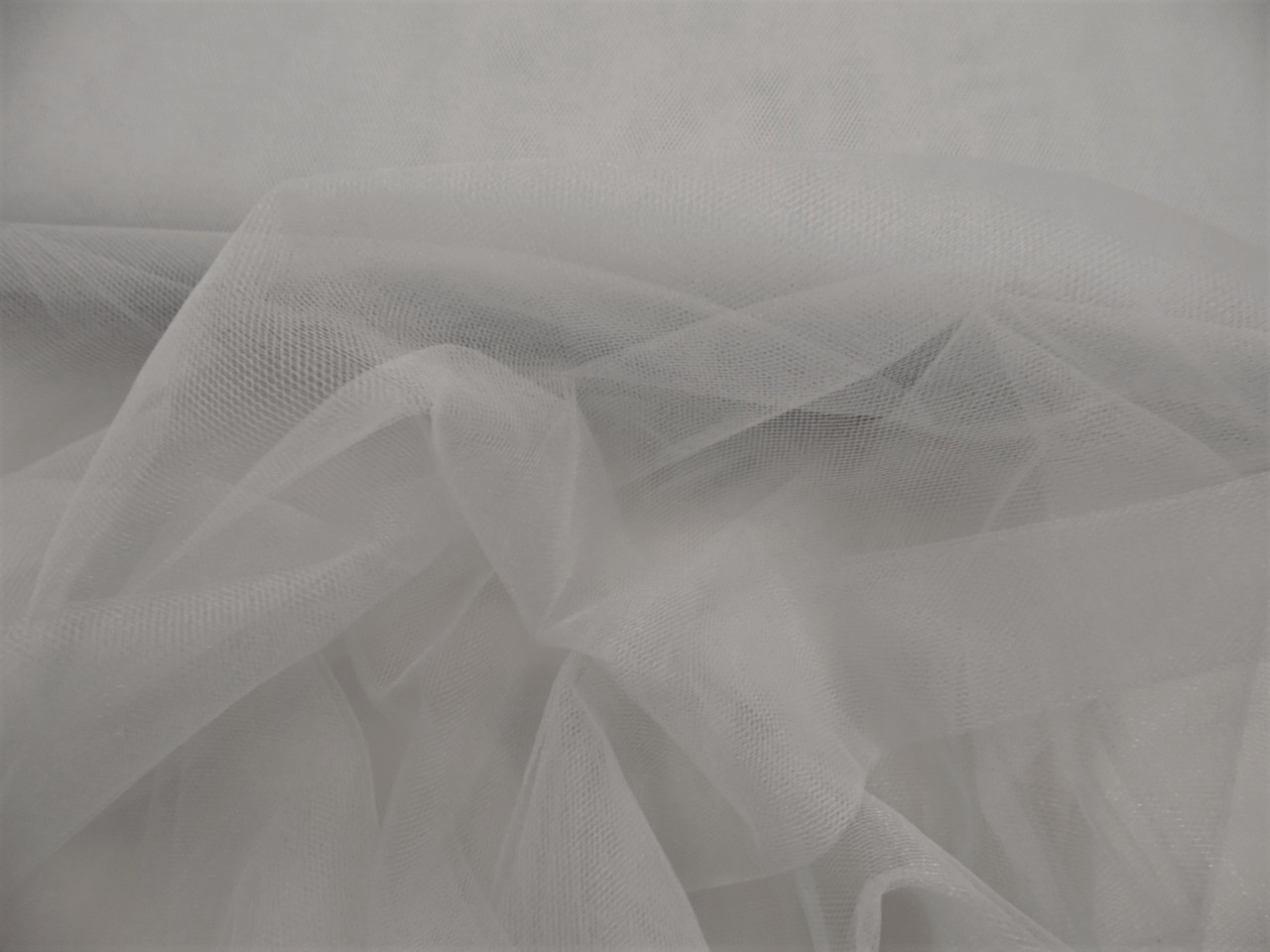 Fabric Polyester Tulle Sheer Silver Gray 54 inch Wide TU10
