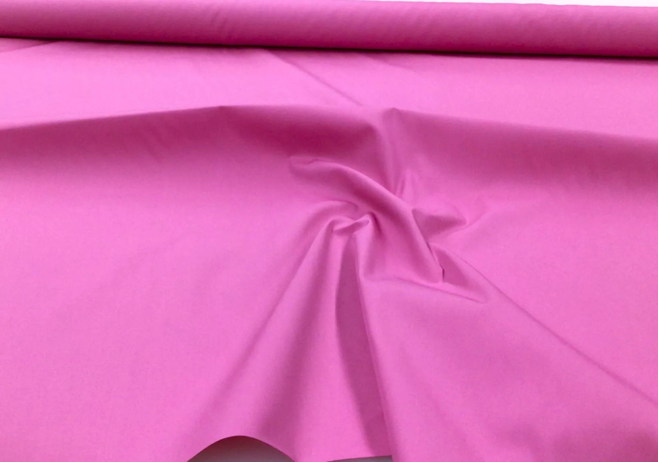 Cotton Polyester 62 inch Apparel Fabric Solid Rose Pink RR48