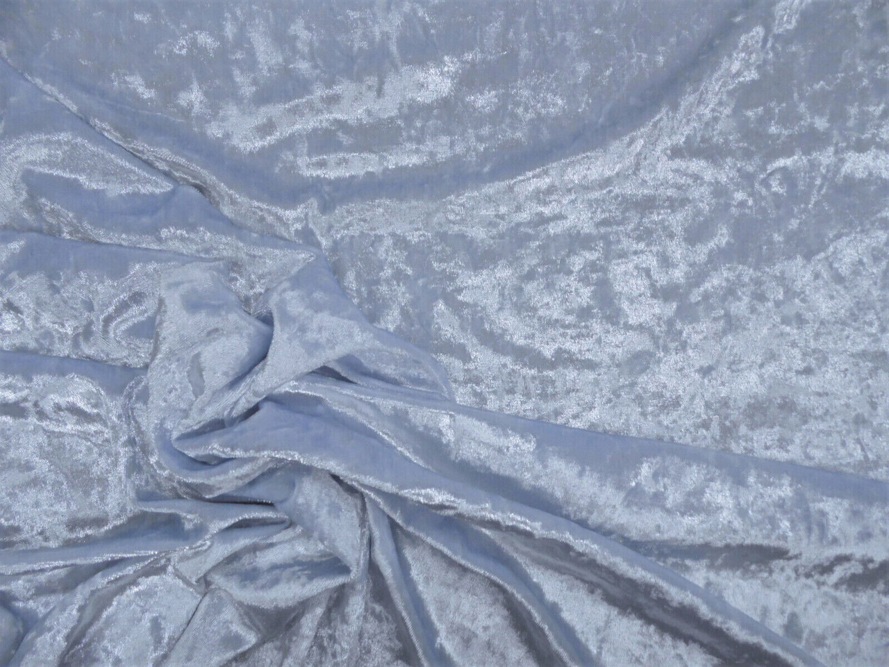 Stretch Velvet Spandex Fabric Apparel Ice Blue G102