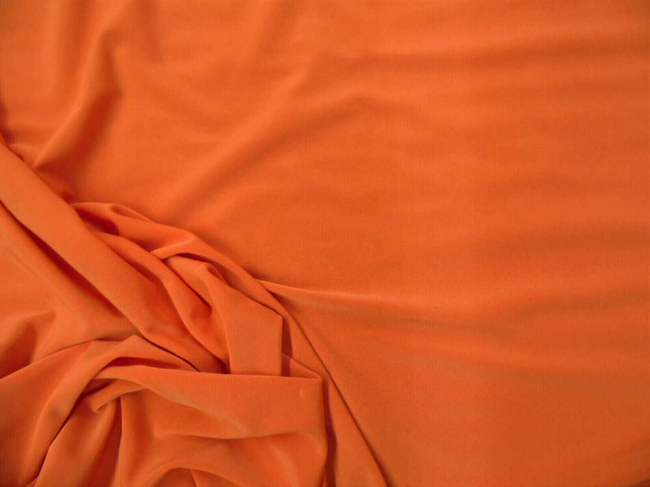 Bright Orange Polyester Poplin Fabric