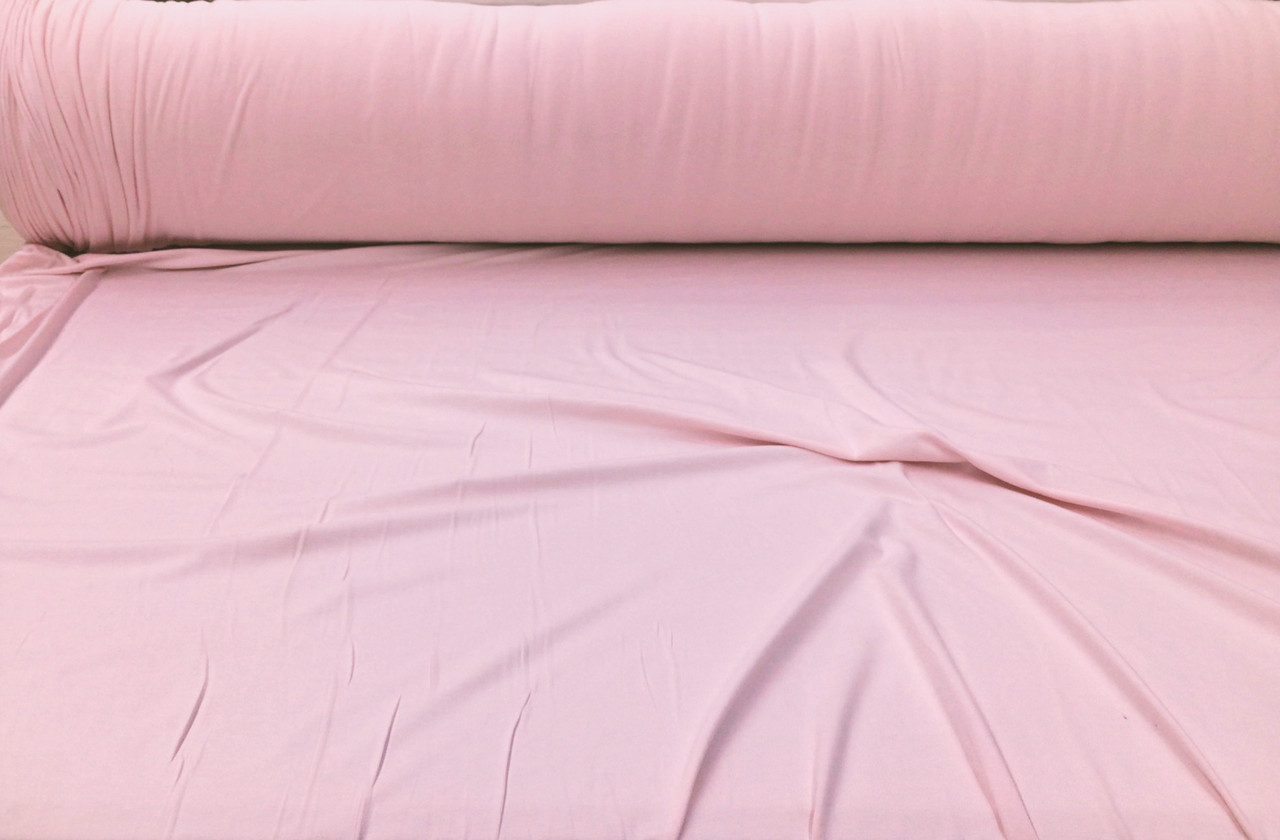 96% Viscose Bamboo 4% Spandex Fabric 4 way Stretch Light Pink B211