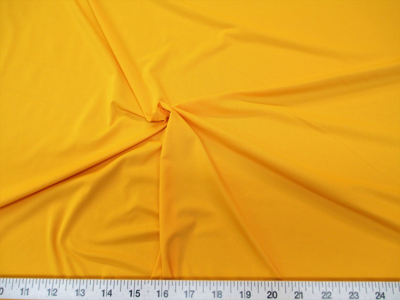 Discount Fabric Polyester Lycra Spandex  4 way stretch Yellow Matt Finish LY906