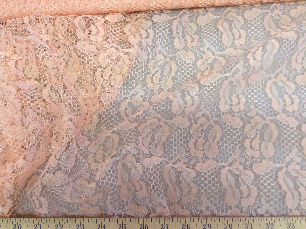 Discount Fabric Lace intricate Salmon Pink Free Shipping USA LC3