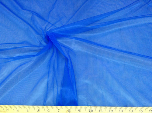 Discount Fabric Stretch Chiffon Blue 108 inches wide TR302