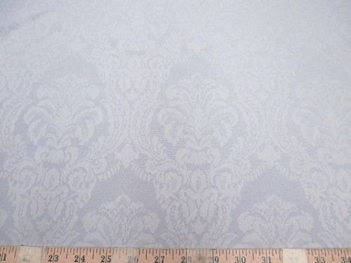 Discount Fabric 75 inches wide Drapery Jacquard Damask Floral Dove Gray DR48