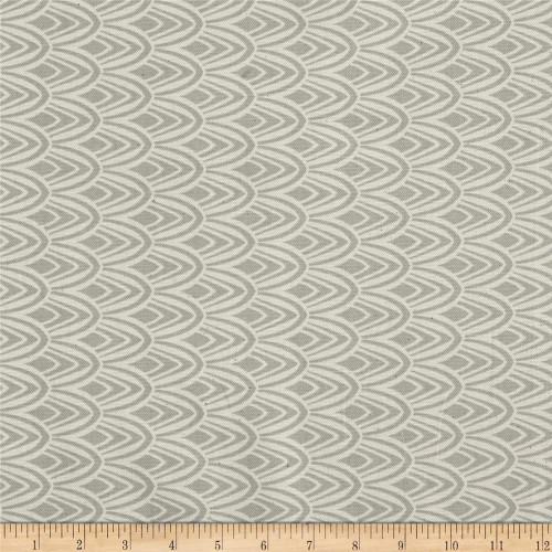 Discount Fabric Richloom Upholstery Drapery Notus Flax Geometric Scales Grey LL45