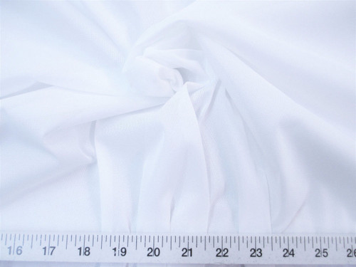Discount Fabric Nylon 40 Denier Tricot made by Somerset mills Stretch White 108 inch wide TR14