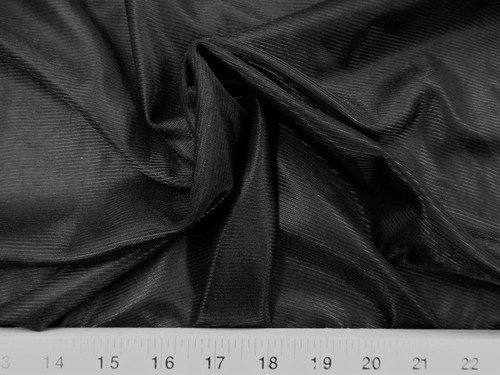 Discount Fabric Nylon 40 Denier Tricot Stretch Black 108 inch wide TR15