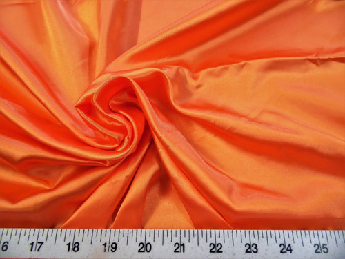 Discount Fabric Charmeuse Silky Bridal Satin Apparel Orange CS16