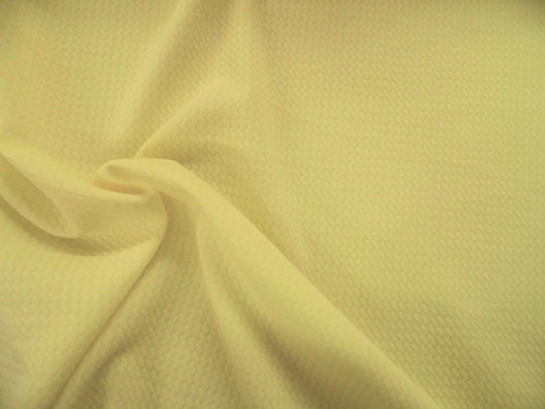 Bullet Textured Liverpool Fabric 4 way Stretch Pastel Yellow R31