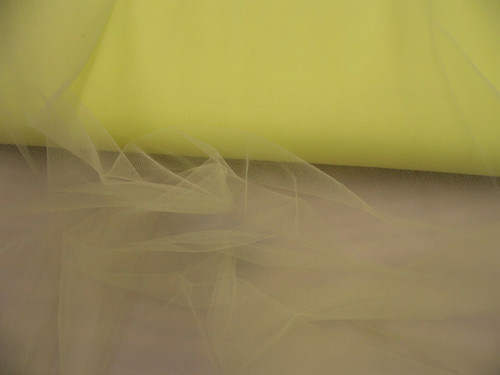 Nylon Tulle Sheer Fabric Light Yellow 54 inch wide DD309
