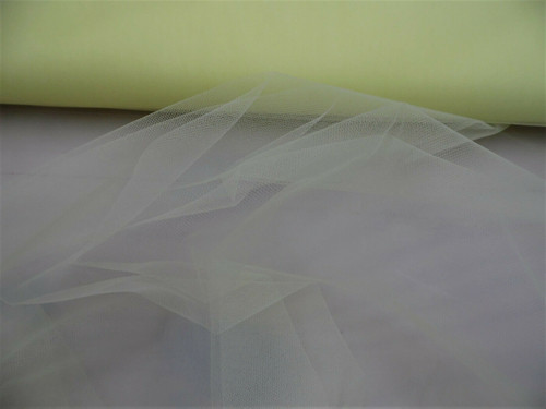 Nylon Tulle Sheer Fabric Ivory 54 inch wide DD310