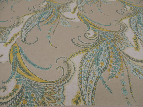 Richloom Upholstery Linen Fabric Rimbly Dune Paisley Floral OO46