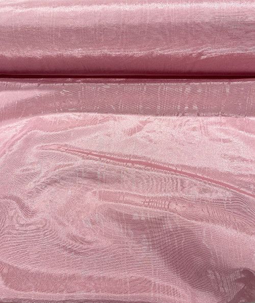 Discount Fabric Moire` Bengaline Faille Pink QQ47