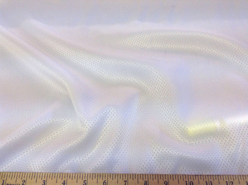 Discount Fabric Drapery Jacquard Lattice White DR05