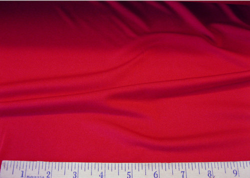 Discount Fabric Polyester Lycra Spandex  4 way stretch Red Matt Finish LY901