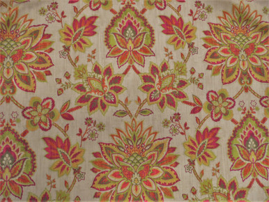 Belle Maison Harlow Cotton Upholstery Drapery Fabric Crimson Geometric  MM48- Discount Designer Fabric 