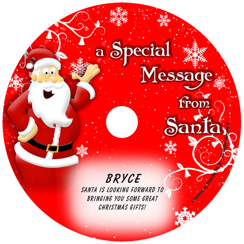 Santa Message Personalized Christmas Kids Music CD