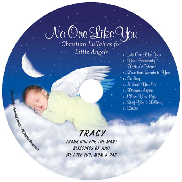 No One Like You Personalized Kids Christian Lullaby Music CD