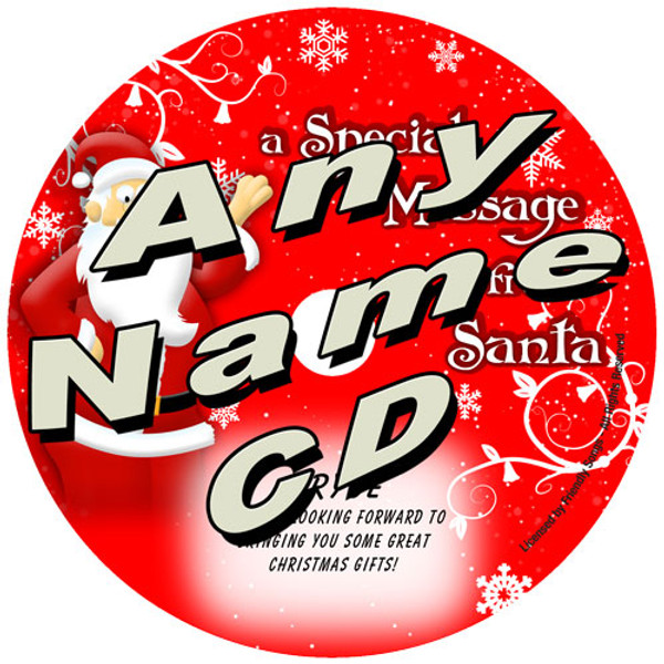 CUSTOM NAME - Santa Message Personalized Christmas Childrens Music CD