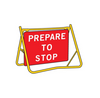 Prepare to Stop Swing Stand Sign 900 x 600mm