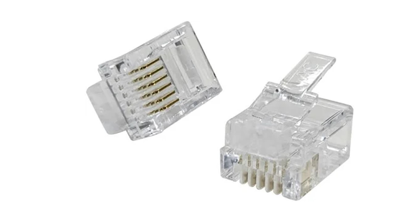 RJ12 Modular Plug 6P4C - (Pk 100)