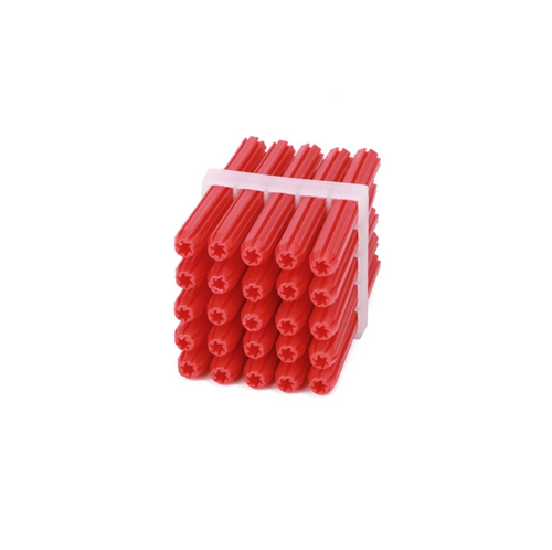 Red Wall Plugs 6x25mm - Pack of 200