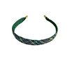 Gray, Hunter Green & Yellow Gold Plaid Thin Headband