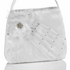 Girl's White or Lt Ivory Floral Purse