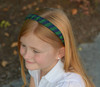 Navy & Forest Green Stripe Woven Headband - School Uniform Headbands, Uniform Headband, Blackwatch Plaid, Blackwatch Headband, Uniform Bows