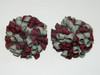 Burgundy & Gray Korker Hair Bow - School Uniform Hair Bows, Burgundy School Uniform Hair Bow