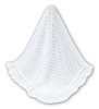 White Baby Blanket With White Ribbon