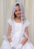 Leslie First Communion Lace Veil