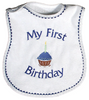 Boy's My First Birthday Royal Blue Bib