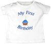 Boy's My First Birthday Royal Blue Bib