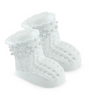 Baby Girl's Newborn White Daisy Booties