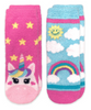 Unicorns & Rainbows Set of 2 Non Skid Socks