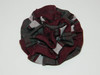 Burgundy & Gray Plaid Rosette Hair Clip - School Uniform Hair Bow, Burgundy Gray Plaid Hair Bow, Burgundy Plaid, Uniform Plaid Hair Clips