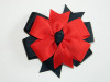 Navy & Red Double Pinwheel Hair Bow