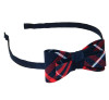 Navy & Red Plaid Tuxedo Bow Headband