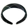 Hunter Green, Gray & Black Plaid 1.5" Headband