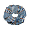 Navy, White & Orange Plaid Scrunchie