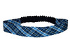 Navy & Blue Plaid Elastic Headband