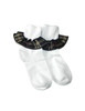 Navy & Tan Plaid Ruffle Ankle Socks