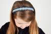 Navy & Light Blue Diamond Woven Headband
