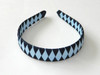 Navy & Light Blue Diamond Woven Headband