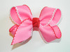 Hot Pink Valentine XL Moonstitch Hair Bow - Moonstitch Hair Bows, Valentine Hair Bow, Valentine&#39;s Day Hair Bows, XL Valentine&#39;s Day Hair Bow