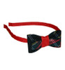 Black, Red & Green Plaid Tuxedo Bow Headband