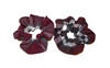 Burgundy & Gray Plaid Scrunchie